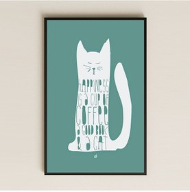 Resim Mutlu Corgi İllüstrasyonu Dijital Sanat Pleksi Tablo 