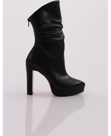 Resim Dgn 605 Kadin Topuklu Çizme 605-2289-R1534 Siyah 