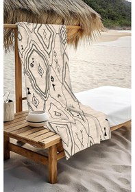 Resim Dijital Baskı Plaj Deniz Havlusu Modern Desenli Peştamal Hvl0091 Renkli 