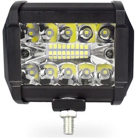 Resim Teltree 4 İnç 20 Led 60w Suv Modifiye Feneri, Dayanıklı Kompakt Araba Led Çalışma Işığı, Yeni Üçlü Lensli 
