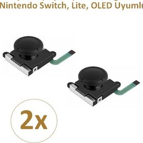 Resim 2 Adet Nintendo Switch Ns Joystick Joycon Analog Stick Siyah 