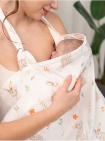 Resim Atölye Eda Exclusive %100 Pamuklu Oeko-tex Sertifikalı Balenli Ayarlanabilir Yaka Aparatlı Emzirme Önlüğü 80x100cm 