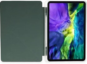 Resim UnDePlus iPad Air 4/5. Nesil 10.9 ile uyumlu Kılıf Kalem Şarj Bölmeli Case (10.Nesil Değildir) Koyu Yeşil 
