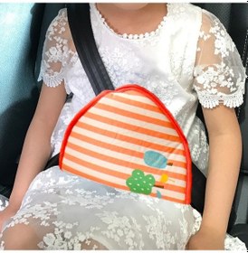 Resim Sones Araba Çocuk Emniyet Kemeri Ayarlama Ve Sabitleme Cihazı Düğmeleri Emniyet Kemeri Boğulma Önleyici Omuz Kılıfı, Stil: Pamuklu Kumaş Pembe Çizgili 