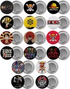 Resim Saturn One Piece Çanta Rozeti Seti 16 Adet En Büyük Boy 5.8cm Iğneli Broş 