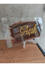 Resim Pleksibu Açık Kapalı Pleksi kapı levhası 20x10 cm 