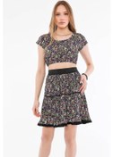 Resim Alexandergardı Desenli Crop Top (B21-31100) 