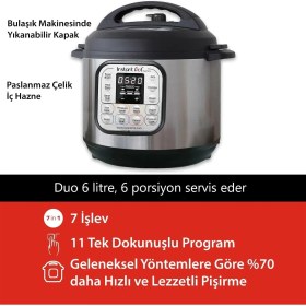 Resim Instant Pot Duo 7'si 1 Arada Akıllı Pişirici, 5.7 L, Düdüklü Tencere, Yumuşak Pişirici, Pilav Pişirici, Sote Tavası, Yoğurt Hazırlayıcı, Buharlı Pişirici Ve Yemek Isıtıcısı 