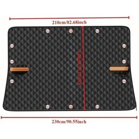 Resim Honeybeeshop Kışlık Araç Cam Kar Örtüsü Snow Ice Cover Büyük Boy Manyetik Rüzgar Ve Buz Önleyici 