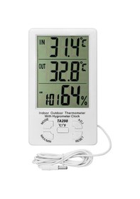 Resim Hombey Dijital Lcd Sıcaklık Ve Nem Ölçer, İç/dis Sensörlü, Duvar/masa Üstü, Maks/min Belleği, Meteoroloji Ofis Seracılık Kullanıma Uygun 