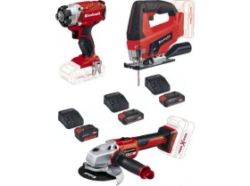 Resim Einhell Te-Ci 18/1 Vidalama Tc-Js 18 Li Dekupaj Axxio 125 mm Avuç Taşlama 2x2.5-4.0 Akülü Usta Seti 