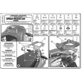 Resim Kappa Kr79 Aprılıa Pegaso 650 Stradatraıl 05-11 Arka Canta Tasıyıcı Renkli 