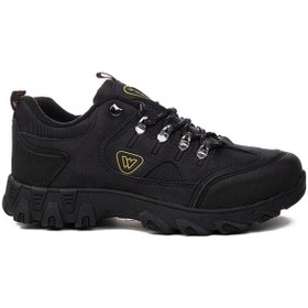 Resim TRENDYSHOES 100100161 Erkek Siyah Wand Faylon Kaymaz Taban Kışlık Spor Ayakkabı 