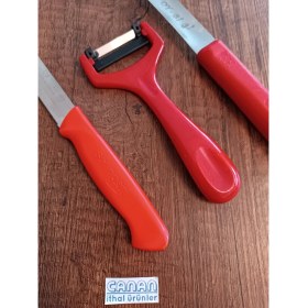 Resim Solingen Tırtıklı Ava Doğrama Bıçağı , Soyacak ve Kabak /patlıcan Oyacağı (3lü Set) 