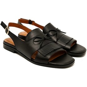 Resim Sandalet Kadın Mar-25y-166-416 John May Siyah Cilt Siyah 