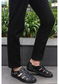 Resim Fast Step 927ma021 Hakiki Deri Klasik Erkek Sandalet 