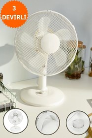 Resim Fix Home Optimus Masa Üstü Vantilatör 3 Hız Ayarlı Beyaz 28cm 