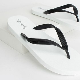 Resim Bermody Erkek Brasily Rahat Parmak Arası Beyaz Basic Plaj Terliği Flip Flops 