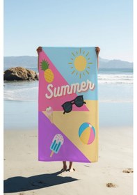 Resim Dijital Baskı Plaj Deniz Havlusu Summer Desenli Peştamal Hvl0171 Renkli 