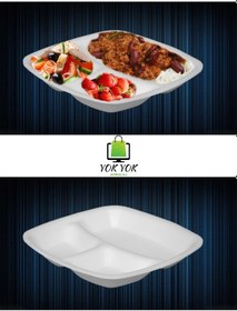 Resim 3 Gözlü Köpük Tabak 200 Adet 