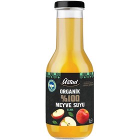 Resim Üstad %100 Organik Meyve Suyu Elma 1 L 
