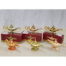 Resim Mineli Metal Alaaddin Lambası Model 3 