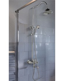 Resim Yapıtaşı Yt724 Retro Banyo Bataryalı Duş Seti Krom Krom 