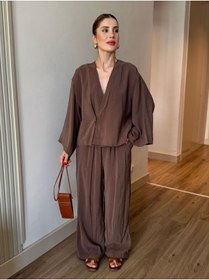 Resim YK FASHION V Yaka Kimono Takım 