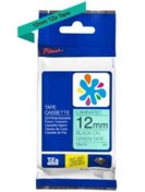 Resim Brother TZe-731 Yeşil Üzerine Siyah Muadil Etiket Şeridi 