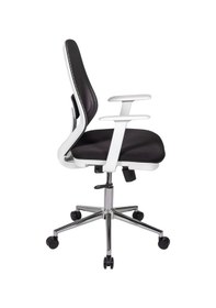 Resim Ofisbazaar Dali Beyaz Fileli Çalışma Koltuğu Ergonomik Şef Ve Toplantı Koltuğu Siyah Fileli Siyah 