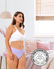 Resim Alya Underwear Kadın Bato Tanga Pamuklu Külot, Büyük Beden String, 5'li Paket- 2 Siyah, 1 Beyaz, 2 Ten Multicolor-p25 