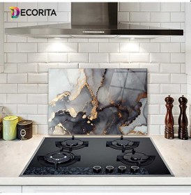 Resim Decorita Cam Ocak Arkası Koruyucu|Stark MermerGörünümlü|40cmx60cm 
