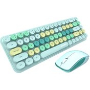 Resim Geeroyoo "retro Renkli 68 Tuşlu Kablosuz Klavye Seti - 3 Ayarlı Dpı, Taşınabilir, Pc/laptop Uyumlu" Diğer 
