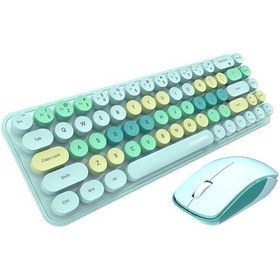 Resim Geeroyoo "retro Renkli 68 Tuşlu Kablosuz Klavye Seti - 3 Ayarlı Dpı, Taşınabilir, Pc/laptop Uyumlu" Diğer 