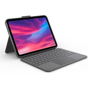 Resim LOGITECH COMBO TOUCH DOKUNMATİK PANELLİ KLAVYELİ KILIF FOR İPAD 10.9" (10TH GEN) - GRİ (TÜRKÇE LAYOUT) 920-011381 