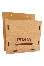 Resim mars tasarım Apartman Ortak Fatura & Posta Kutusu Ahşap - 5 mm Kalın 