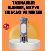 Resim Shopwe 12 Lı Şarjlı Meyve Sıkacağı – Tip-C Taşınabilir Blender 450 ml 