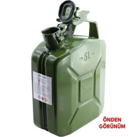 Resim King Metal Dayanıklı Benzin Akaryakıt Mazot Taşıma Doldurma Depolama Bidon Bidonu 5 Lt, BADEM10 