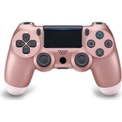 Resim Tenfowee Ps4 İçin Kablosuz Bluetooth Oyun Kolu - 6 Eksenli Jiroskop, 3.5mm Ses Jack, Işıklı Şerit Ve Ergonomik Tasarım - Gül Kurusu Rengi 