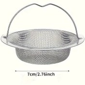 Resim Chuangyinshop Paslanmaz Çelik Evye Filtresi Gümüş Rengi Kanalizasyon Tıkanıklık Önleyici 