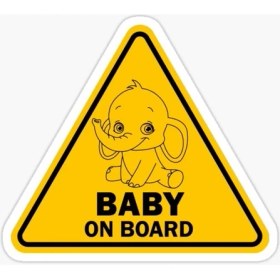 Resim TSC Arabada Bebek Var Sticker Oto Yapıştırma Etiket 18CM MD14 