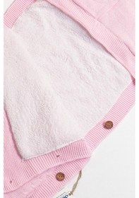 Resim Kız Bebek Düğmeli Pembe Anakucağı Kundak Stl6461 Pembe 
