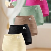 Resim 5-Renk Rastgele Yüksek Bel Karın Kontrollü İnce Kadın Şort 