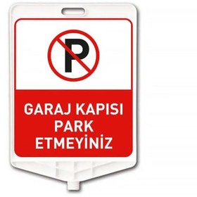 Resim Hayat Trafik Garaj Kapısı Park Edilmez Dikdörtgen Levha Çift Taraflı Baskı 