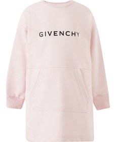 Resim Çocuk Kanguru Cepli Logo Elbise - Pembe - 14Y 