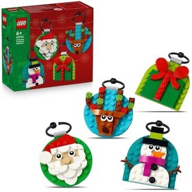Resim LEGO® Yılbaşı Süsü Koleksiyonu 40744 – 6 Yaş ve Üzeri İçin Kardan Adam, Ren Geyiği ve Noel Baba Yılbaşı Süsleri Yapım Seti (153 Parça) 