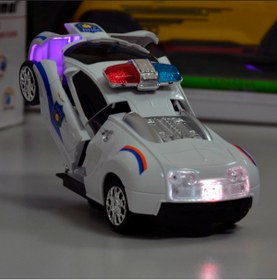 Resim Sole Transformers-robota Dönüşen Işıklı, Sesli, Sensörlü Polis Arabası 