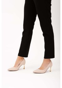 Resim Tamer Tanca Kadın Vegan Bej Stiletto Ayakkabı 911 225 Bn Ayk Y22 Bej Cılt Bej 