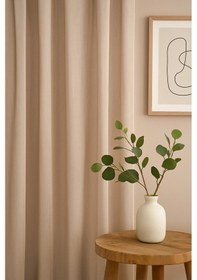 Resim Soft Dokulu Şık Pileli Tül Perde Salon Oturma Odası Yatak Odası Çocuk Odası Ekru 