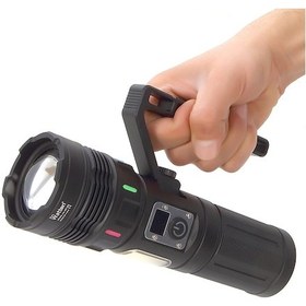 Resim 15.000 Lümen Tg + Cob Led Şarjlı El Feneri Wt-703 Açık Kahverengi 